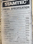 66 Ton, Stamtec #G1-60, Single Crank Gap Frame Mechanical Press, 11.81" die height, 4.72" stroke, 2.95" slide - Image 2