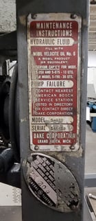 75 Ton, Dake #5-075, elec-draulic H-frame press, 10" ram travel, 24" horizontal workhead travel - Image 10