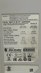 60 HP Allen-Bradley #20G11ND077AA0NNNNN, powerflex 755 variable frequency dr, 480 Volt, 3PH - Image 2