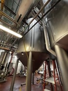8300 gallon Mueller, Stainless Steel Jacketed Vertical Tank, 117" diameter x 143" height, 14 psi @ 100&deg;F - Image 2
