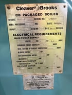 80 HP Cleaver-Brooks #CB200-80, packaged boiler, 3.35M BTU, 150 PSI, 1994 - Image 4