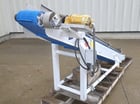 12" wide x 10' long, Smalley, portable inclined cleated belt conveyor, adjustable side guides - Image 6