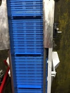 12" wide x 10' long, Smalley, portable inclined cleated belt conveyor, adjustable side guides - Image 8