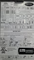 3 Ton, Carrier #48GCEM04J2A5A3W4FO Weathermaster, RTU Package Unit 208/230 V. 3Ph R410A GasPak, new - Image 5