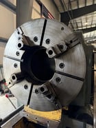 34.2" x 80" Geminis #GE870, Engine Lathe, 12.75" Bore, (2) 32" 4-jaw chucks, 25" Steady rest, 20 HP, 1988 - Image 8