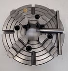 10" Bison #4965, 4-jaw chuck, w/ key - Image 1