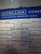 4340 gallon Mueller, Stainless Steel Jacketed Vertical Pressure Tank, 15 psi @ 100°F shell, 100 psi @ 100°F - Image 4