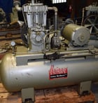Quincy #340, Reciprocating Type Air Compressor, horizontal receiver tank-mounted, 10 HP, 208-220/440 Volt, 3PH - Image 3