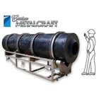 35" x 144" Custom Metal Craft Inc., polymer rotary coating drum tumbler - Image 1