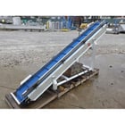 12" wide x 10' long, Smalley, portable inclined cleated belt conveyor - Image 3