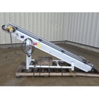 12" wide x 10' long, Smalley, portable inclined cleated belt conveyor - Image 4