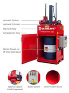 30.7" x 37" Enerpat #DC30, Hydraulic Drum Crusher for 55-Gallon Steel Drums - In Stock USA, Ready to Ship - Image 5