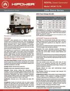 56 KW HiPower #HRJW-75-T6, diesel generator set, 99 hours, John Deere engine, Tier 3, tandem axle trailer - Image 5