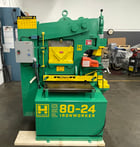 6" x 6" x 1/2" Uni-Hydro #80-24, Ironworker, 80 ton, 9" throat, 24" bar shear, 7.5 HP, 9 SPM, 2000 psi - Image 2
