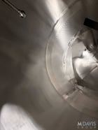 4200 gallon Qualtech, Stainless Steel Jacketed Vertical Mix Tank, 102" diameter x 120" height, cone - Image 8