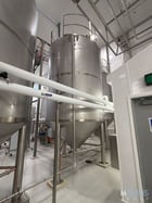4200 gallon Qualtech, Stainless Steel Jacketed Vertical Mix Tank, 102" diameter x 120" height, cone - Image 10