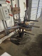 600 lb. Littell #5G, non-powered coil reel, 10" width, 46" outside dimensions, 10"-20" ID, centering reel, 4 - Image 1