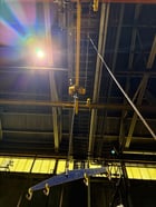 2 Ton, Obrien O'Brien, under-running bridge crane, 31' column, 18' bridge, 200' runway, pendant Control - Image 1