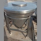 150 gallon Stainless Steel conical tank, 44.5" diameter x 42" high, removable lid - Image 1