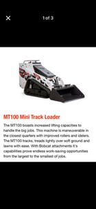 Bobcat #MT100, Reliable diesel engine, 25 Tier IV diesel engine, 2022 - Image 2