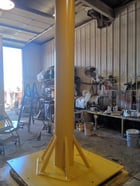2 Ton, Abell-Howe, Free Standing Jib Crane, 360&deg;, 10' Hub, 120" Column, w/ Budgit 2 Ton Chain Hoist - Image 6