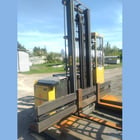 10,000 lb. Baumann #EMS454/15-155/55STQST67, electric sideloader, 216" lift, 72 V. battery, 11,168 hours, 1999 - Image 3
