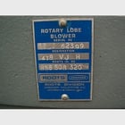 Roots #418-VJH, horizontal positive blower, w/#409-VJH, Teco 50 HP, 1,760 RPM, 575 V., on common frame - Image 3