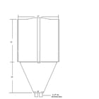 15,036 Gal. Storage Silo, 2,010 Cu. Ft., 13' diameter x 12' H, Cone Discharge, Quartered Internally - Image 9