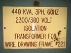 440 KVA 2300 Primary, 380Y/219 Secondary Hammond #D440QGM, dry type, 3-phase, 60 Hz, K-type, NEMA 1 - Image 5