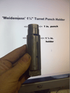 1-1/4" Wiedemann #R-2, manual turret punch, 12-station indexing, 12" throat, 15000 lb. force, 7 punch holders - Image 3