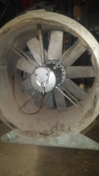 Woods, 30" heavy duty ducted axial exhaust fan, 9 blades, 3 HP, 1140 RPM, manual damper - Image 5