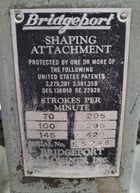 Bridgeport #E, shaping attachment, 4" stroke, 6 speeds, 70-420 SPM, 1/3 HP, 208-230/460 V. (2 available) - Image 7