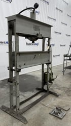 60 Ton, Rodgers #S-60-13-2, H-Frame hydraulic press, 13" stroke, 45" between frames, hand crank - Image 3