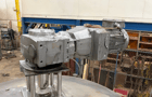 1500 gallon Mojonnier, Stainless Steel Half-Pipe Jacketed Mixing Kettle, 7.5 HP, sweep agitator, top manway - Image 5