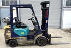 4500 lb. Komatsu #FG25ST-12, LP gas forklift, triple stage mast, side shift, 188" lift height - Image 1