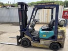 4500 lb. Komatsu #FG25ST-12, LP gas forklift, triple stage mast, side shift, 188" lift height - Image 2