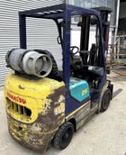 4500 lb. Komatsu #FG25ST-12, LP gas forklift, triple stage mast, side shift, 188" lift height - Image 4