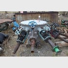 Krebs #D10B, Radial Cyclone Pack, (8) rubber-lined cyclones, central feed header, (11) 4" discharge ports - Image 1