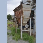 30" deep x 7' wide Hopper, 7' x 30" x 6' high, 12" adjustable knife outfeed, on 5" x 5" angle legs - Image 1
