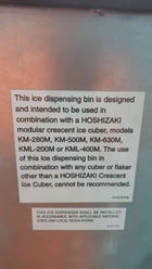 Hoshizaki #KML-600MWH, crescent cube ice machine, w/DM-180A ice & water dispenser (2 available) - Image 3
