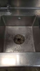 Salvajor, commercial food waste disposer, ARSS-2 auto-reversing control, 12' stainless steel prep table sink - Image 3