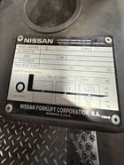 4100 lb. Nissan #MAP1F2A25V, LP forklift, 187" lift height, 42" fork length, forks with rotator - Image 6