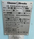 150 HP Cleaver-Brooks #CB-200-250, steam boiler, 750 sq.ft., 1992 - Image 3