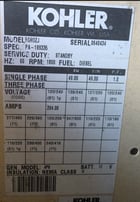 60 KW Kohler #60RZG, LP Nat Gas Generator, 1 & 3PH, NEMA H, 5.7L (3 available) - Image 6