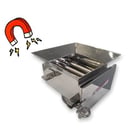Stainless Steel rare earth bar grate drawer magnet, 8" squaring inlet x 6.5" discharge, 7 magnets, 2 rows - Image 1