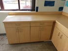 L-Shape Kitchenette Cabinet Set, 6' x 9', w/ Stainless Steel Sink, Faucet & Backsplash - Image 2