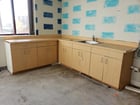 L-Shape Kitchenette Cabinet Set, 6' x 9', w/ Stainless Steel Sink, Faucet & Backsplash - Image 7