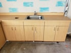 L-Shape Kitchenette Cabinet Set, 6' x 9', w/ Stainless Steel Sink, Faucet & Backsplash - Image 8