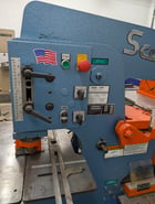 6" x 6" x 3/8" Scotchman #6509-24M, 65 ton, 9" throat, 5 HP, 48" manual Back Gauge, loaded with accessories - Image 4