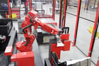 67 Ton, Amada #EG-6013, CNC robotic press brake bending cell, 4.5' overall, 53.1" between housing, 6" stroke - Image 2